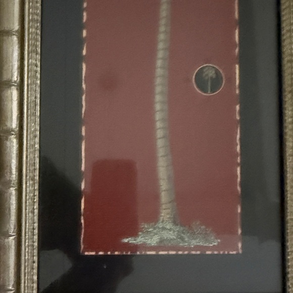 Tommy Bahama Style Tropical Palm Tree Picture in 10.5 inch x 22.75 inch Frame - Picture 4 of 9